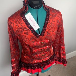 NWT Belle Poque Red and Black Fashion Jacket, M